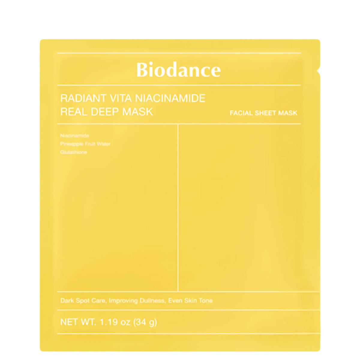 Biodance – Radiant Vita Niacinamide Real Deep Mask, 34g